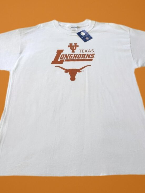 $$$EASTER SALE 2/$30 University of Texas Longhorns T-Shirt XL White NCAA Jerzees - Picture 3 of 7